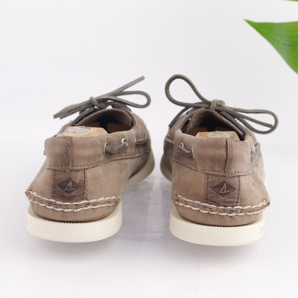 Sperry Mens A/O Boat Shoe Size 11.5 Light Brown Leather Slip On Loafers Yacht - Picture 5 of 13